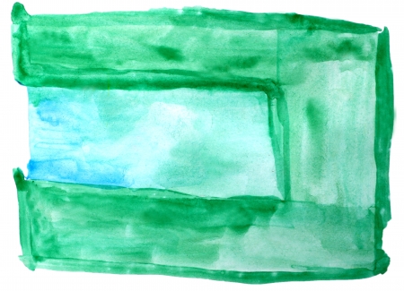 watercolor green blue isolated on white for your designの写真素材