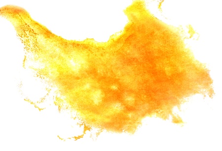 watercolor isolated yellow on white for your designの写真素材