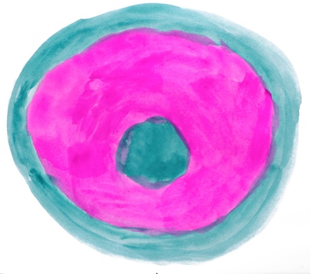 watercolor violet blue isolated on white for your designの写真素材