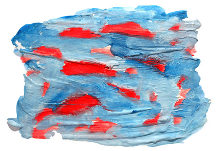 art blue, red watercolor isolated for your designの写真素材