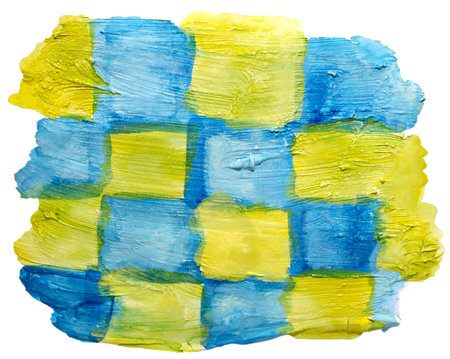 art yellow, blue watercolor isolated for your designの写真素材