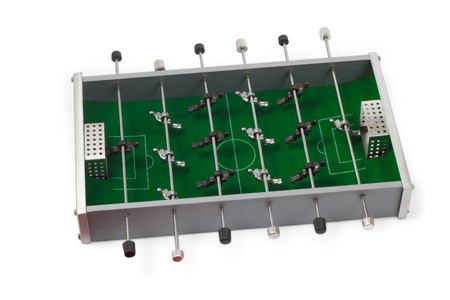 table football game is isolated board white backgroundの写真素材