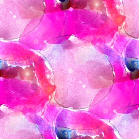 sun glare abstract seamless painted pink watercolor background on paper textureの写真素材