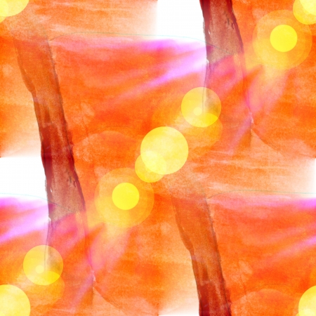 sun glare watercolor table orange background abstract paper art daub  texture wallpaperの写真素材