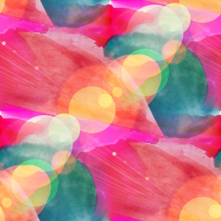 bokeh seamless art red, green brown watercolor designの写真素材
