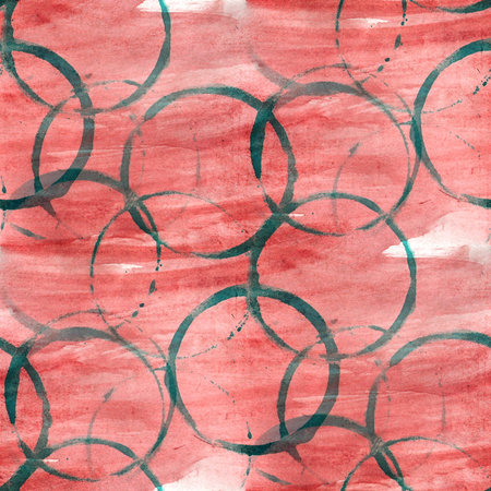 grunge red, blue, circle ancient ornament drawing usa colorful p