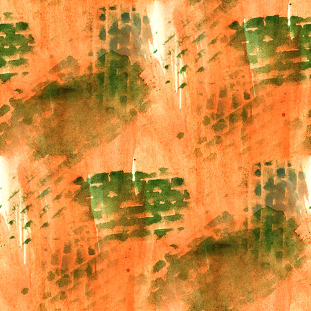 grunge ancient ornament green, orange drawing usa colorful patteの写真素材