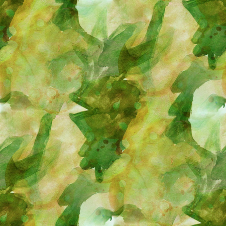 pattern design seamless watercolor texture green, yellow backgroの写真素材