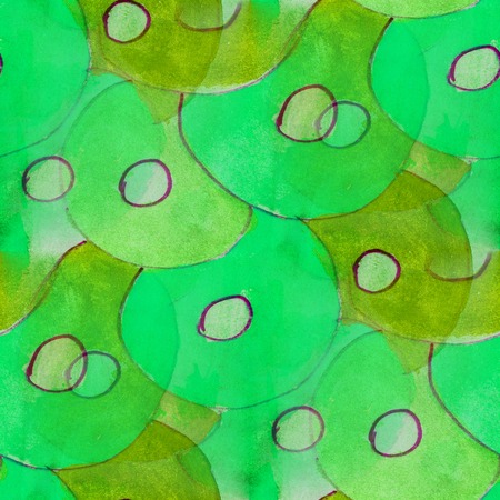 pattern seamless watercolortexture background green wallpaper hand-drawingの写真素材