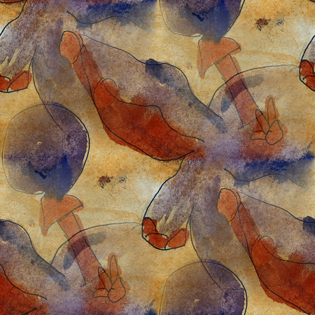 artist seamless  brown, dark blue cubism abstract art texture watercolor wallpaper backgroundの写真素材