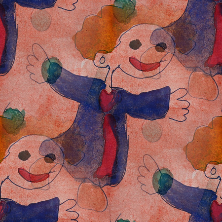 artist seamless  dark blue, brown cubism abstract art texture watercolor wallpaper backgroundの写真素材