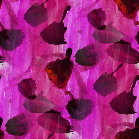artwork artist palette black, purple picture frame graphic seamless style texture watercolor backgroundの写真素材