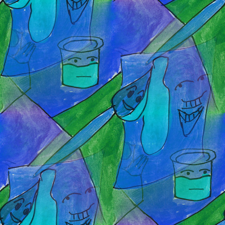 art seamless drawing contemporary  texture watercolor unusual wallpapersの写真素材