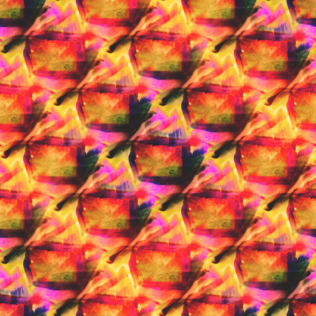 textured style palette picture red, yellow frame watercolor seamの写真素材