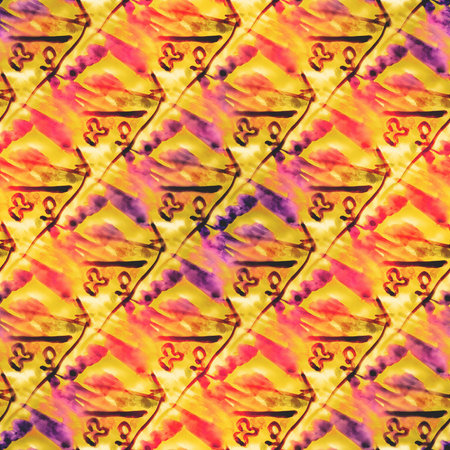 textured yellow, orange, purple style palette picture frame wateの写真素材