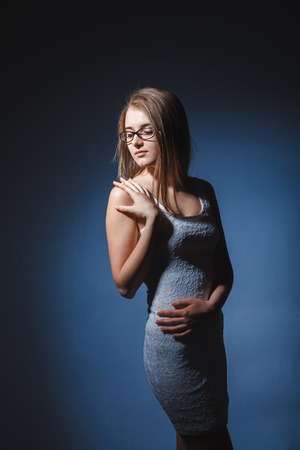 European - looking  girl of twenty years of sadness, lonelinessの写真素材