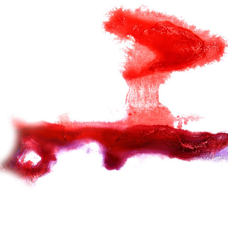 Blot divorce The claret illustration artist of handwork is isolated on white backgroundの写真素材