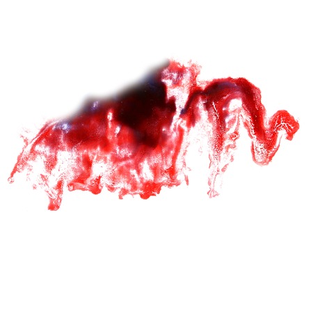 Blot Red, black divorce illustration artist of handwork is isolated on white backgroundの写真素材