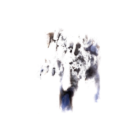 Blot Dark blue, black divorce illustration artist of handwork is isolated on white background