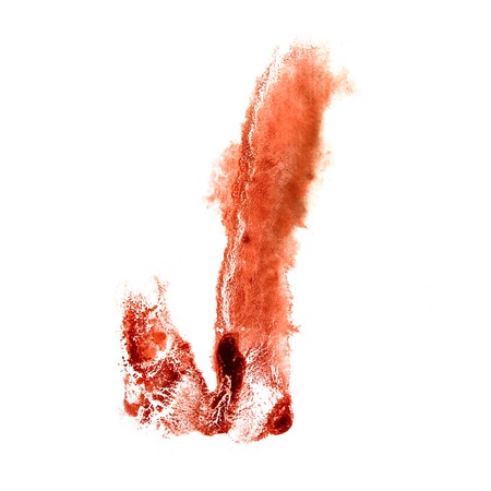 Blot divorce brown illustration artist of handwork is isolated on white backgroundの写真素材