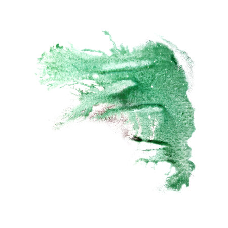 Blot divorce illustration  green artist of handwork is isolated on white backgroundの写真素材