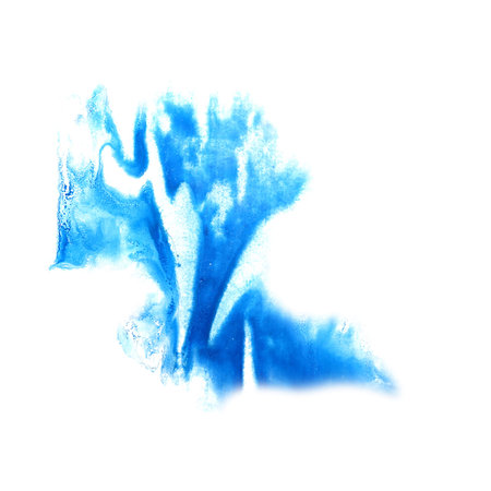 Blot divorce illustration blue artist of handwork is isolated on white