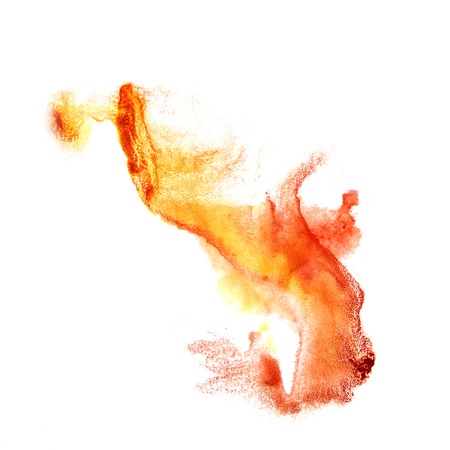 Blot divorce red, yellow illustration artist of handwork is isolatedの写真素材