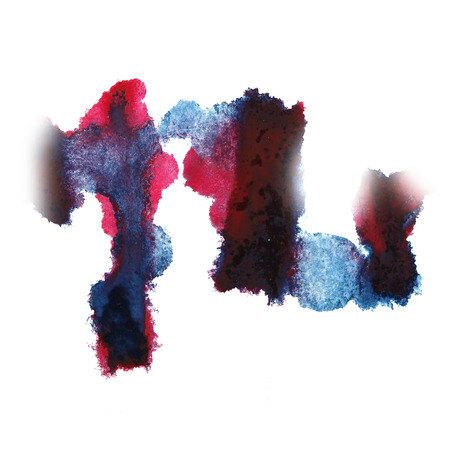 abstract blue, black, pink watercolor strokes, may be used as backgroundの写真素材