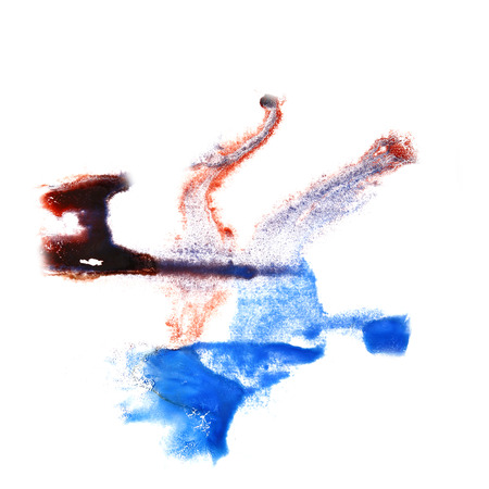 stain blue, burgundy, gray with watercolour paint stroke watercolor isolatedの写真素材