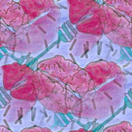 brain  idea cartoon watercolor seamless texture wallpaper