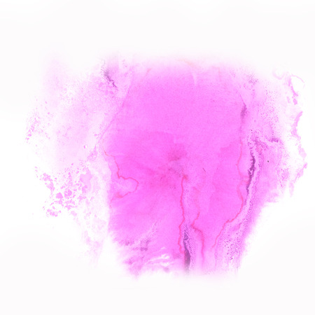 ink abstract  splash watercolor pink watercolour isolated white backgroundの写真素材