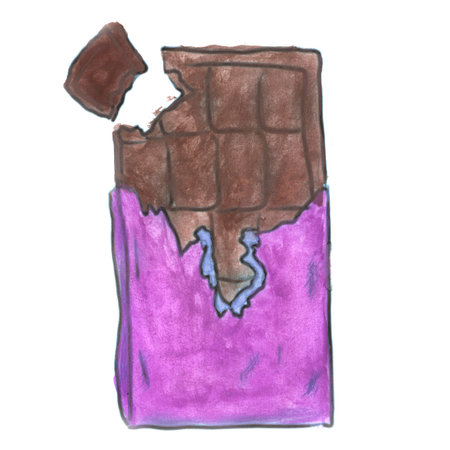chocolate brown cartoon watercolor isolated handmade