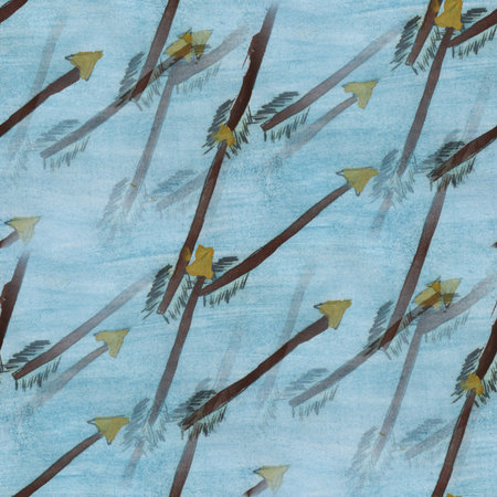 art  blue arrow weapon ornament avant-garde abstract textiles impressionism seamless watercolor...