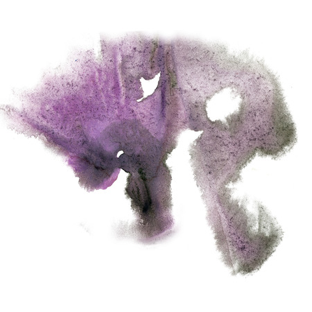 paint splash purple color ink watercolor isolated stroke splatter watercolour aquarel brush artの写真素材