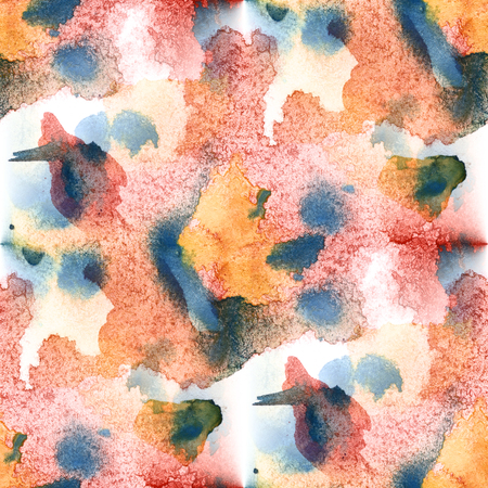 colorful red blue abstract seamless watercolor for background. digital art painting wallpaperの写真素材
