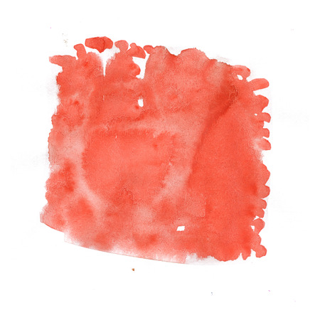 watercolor white background, red stains abstract isolated. illustration the watercolorの写真素材