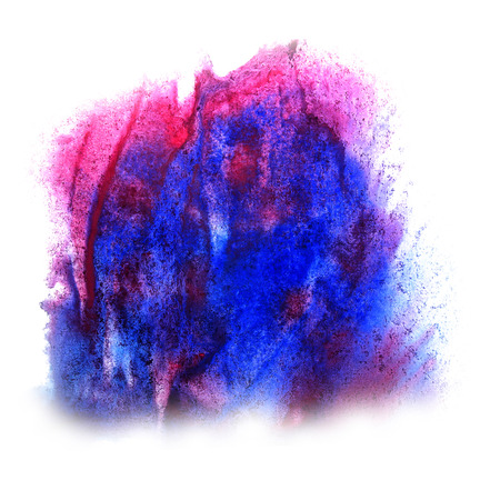 paint  splash  ink blue, pink blot and white abstract art brushes isolatedの写真素材