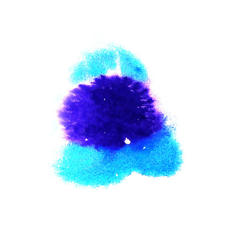paint  splash  ink the blue blot and white abstract art brushes isolatedの写真素材