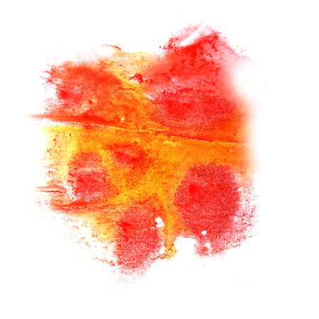 paint  splash  ink yellow, pink blot and white abstract art brushes isolatedの写真素材
