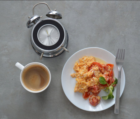 mornings scrambled eggsの写真素材