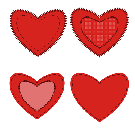 Heart. Set of design elements for greeting card.のイラスト素材