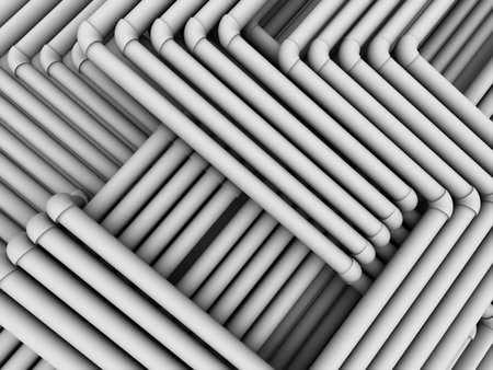 Abstact tubes communications. 3dの写真素材