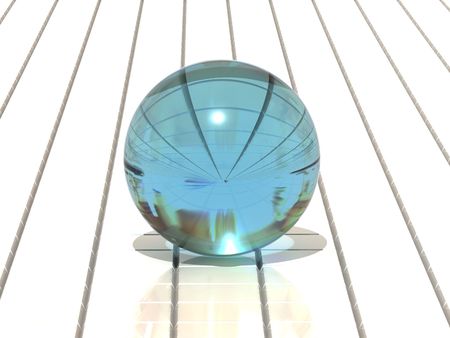 Sphere on a plane. 3dの写真素材