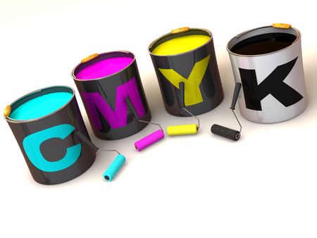 CMYK. Polygraphy. 3dの写真素材