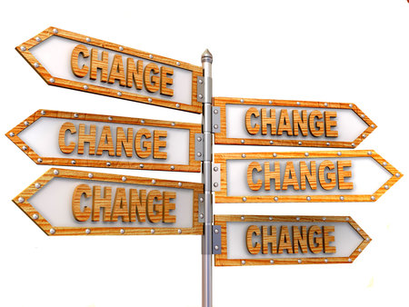 blank arrows directions. Change. 3d