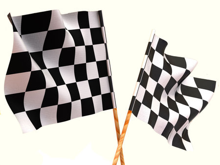 Checkered flags. 3d