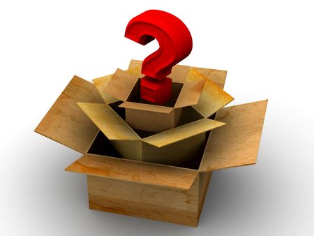 Question from boxes. 3dの写真素材