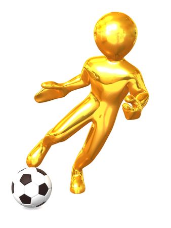 Man with ball. 3dの写真素材
