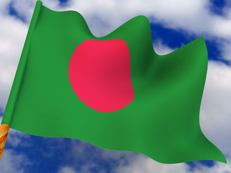 Flag. Bangladesh.  3dの写真素材