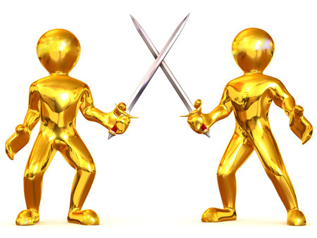 Battle Swords. 3dの写真素材